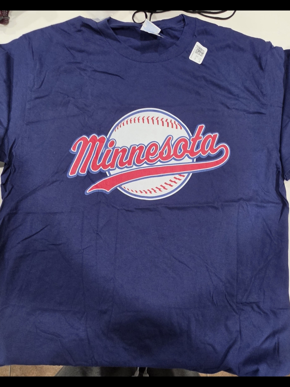 Minnesota Baseball Graphic Tee - Navy with Red & White Logo